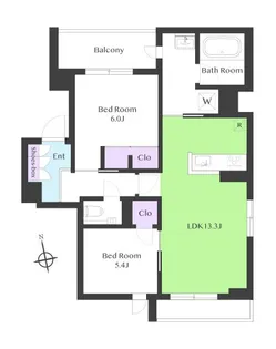 グランソワM【3階】の間取り