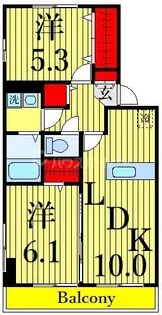 イーストエンジェル青山A棟【2階】の間取り