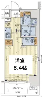 セオリー難波WEST【3階】の間取り