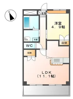 クレール松葉【2階】の間取り