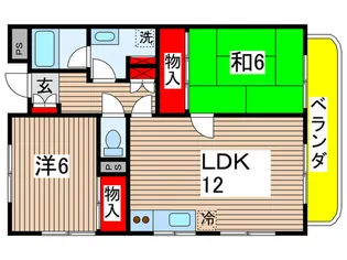 国立イ-ストハイツ【1階】の間取り