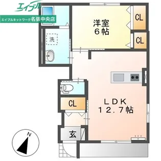 ファミールA【1階】の間取り
