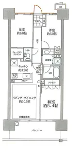 ポレスター鴻巣駅前ガーデンズ【6階】の間取り