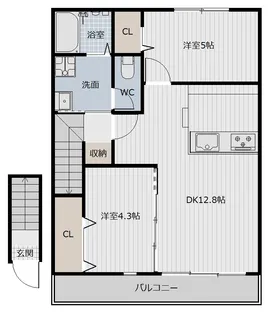 ピース・グランツB棟【2階】の間取り