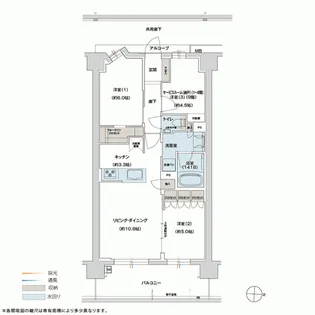 ジェイグラン平和【5階】の間取り