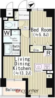 武蔵野レジデンス【4階】の間取り