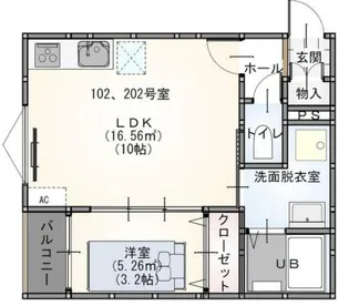 Esperia【1階】の間取り