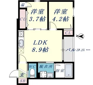 Ace Garden HeightsI【1階】の間取り