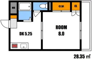 サンファミール緑井【3階】の間取り