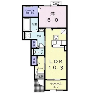レシェンテ・カーサ【1階】の間取り