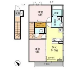 ピンツリーハイツIII【2階】の間取り