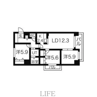 ラフォーレパークヒル【3階】の間取り