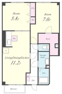 ラディエI【1階】の間取り