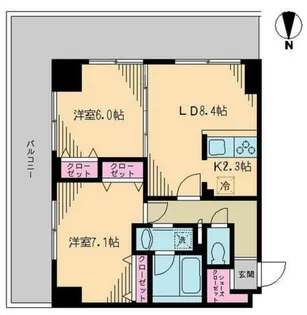 クレドラテース白河【4階】の間取り