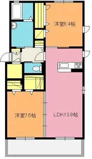 ラベイユ B【1階】の間取り