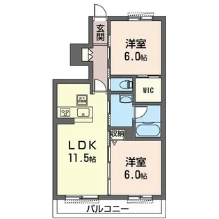 レヴィアII【1階】の間取り