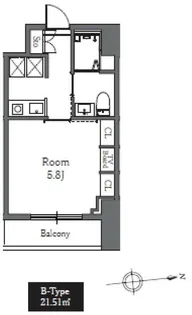 Totsu Residence Shiba【12階】の間取り