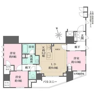 ザ・パークハウス品川荏原中延【8階】の間取り