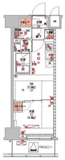 ハーモニーレジデンス新宿早稲田ザ・ガーデン【2階】の間取り