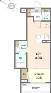 アークリヴィエール河原町【2階】の間取り