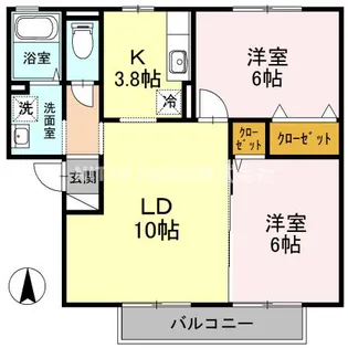 リビオンA棟【2階】の間取り