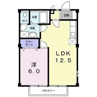 グレープヒル A【1階】の間取り