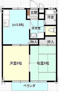 グリーンハウス市川 C【1階】の間取り