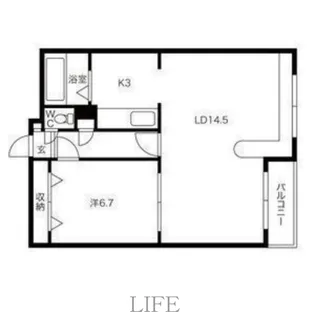 ホークメゾン札幌3号館【2階】の間取り