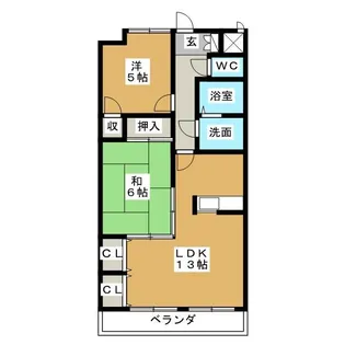 プリマローゼンパレス【2階】の間取り