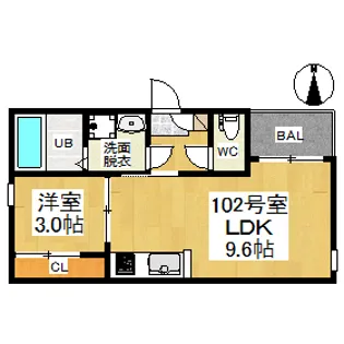 REGALEST名西【1階】の間取り