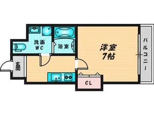 S-FORT大今里西【3階】の間取り