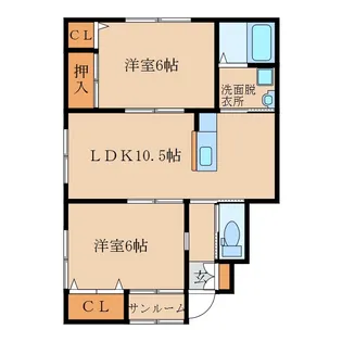 ボヌール旭原 A棟【1階】の間取り