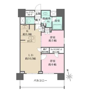 BELISTA文京関口【2階】の間取り