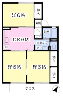 バルトヒルズB棟【1階】の間取り