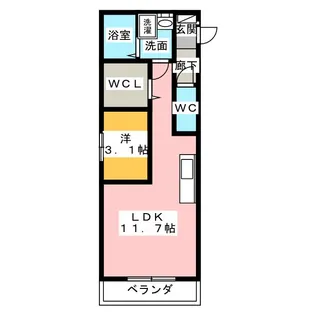 ハーヴェストWEST【1階】の間取り