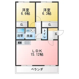 サンフローラ【1階】の間取り