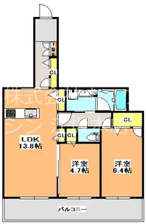 シャーメゾンオリヴィエ【4階】の間取り