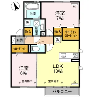 カーサ フェリーチェ【1階】の間取り