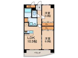 E.POPULAR II【6階】の間取り