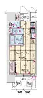 プレリスNEO大阪十三エルヴィオン【2階】の間取り