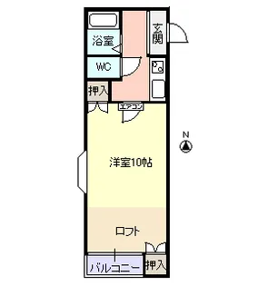 アメニティキャッスルI【1階】の間取り
