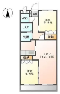 ラ・モン・スペリア【1階】の間取り