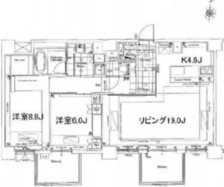 レクセル高田馬場【10階】の間取り
