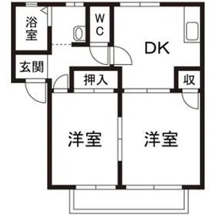 サウスゲートコーポ A棟【1階】の間取り