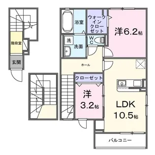 下小河原町アパート(028292501)【3階】の間取り