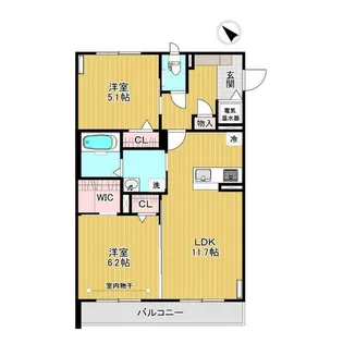 ベレオプラス八山田【1階】の間取り