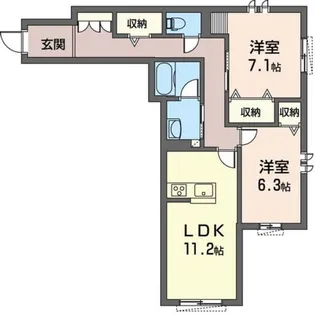 シャインフレア【1階】の間取り