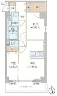 ル・モベイ天神橋【2階】の間取り