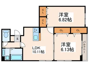 エクセリア早宮【2階】の間取り