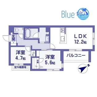 レフィシア腰越【2階】の間取り